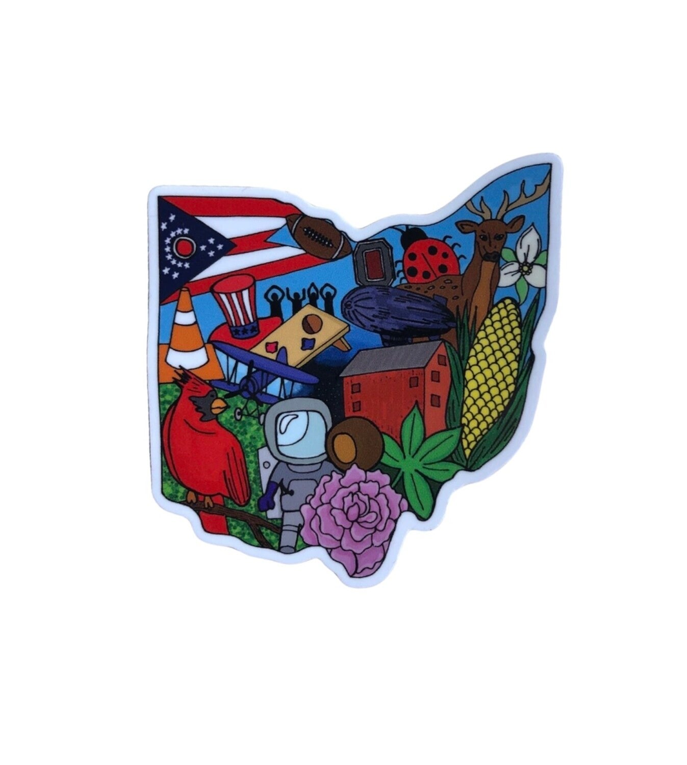 Ohio Symbol Sticker | The Red Stable, German Village Souvenirs & Gifts!