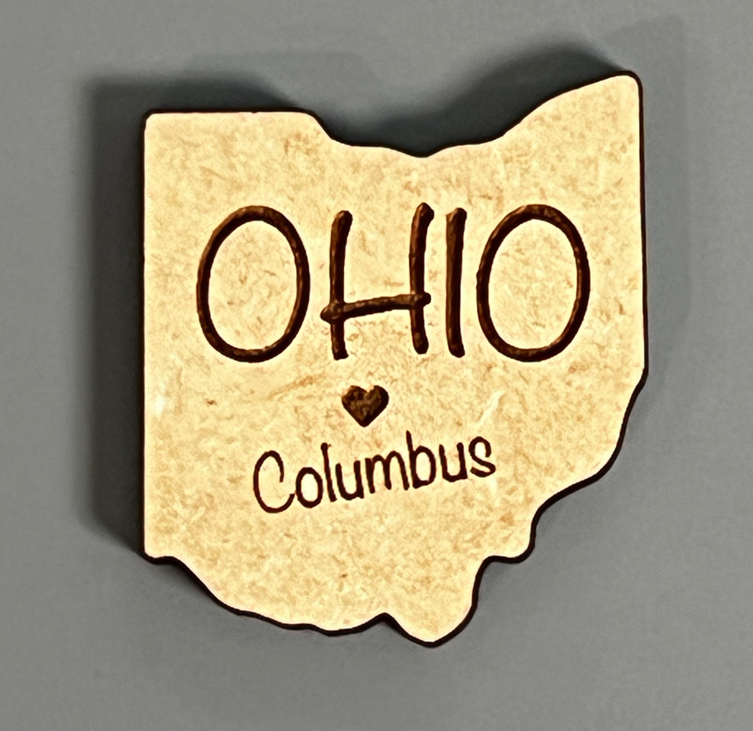 Columbus OHIO Wooden Magnet | The Red Stable, German Village Souvenirs